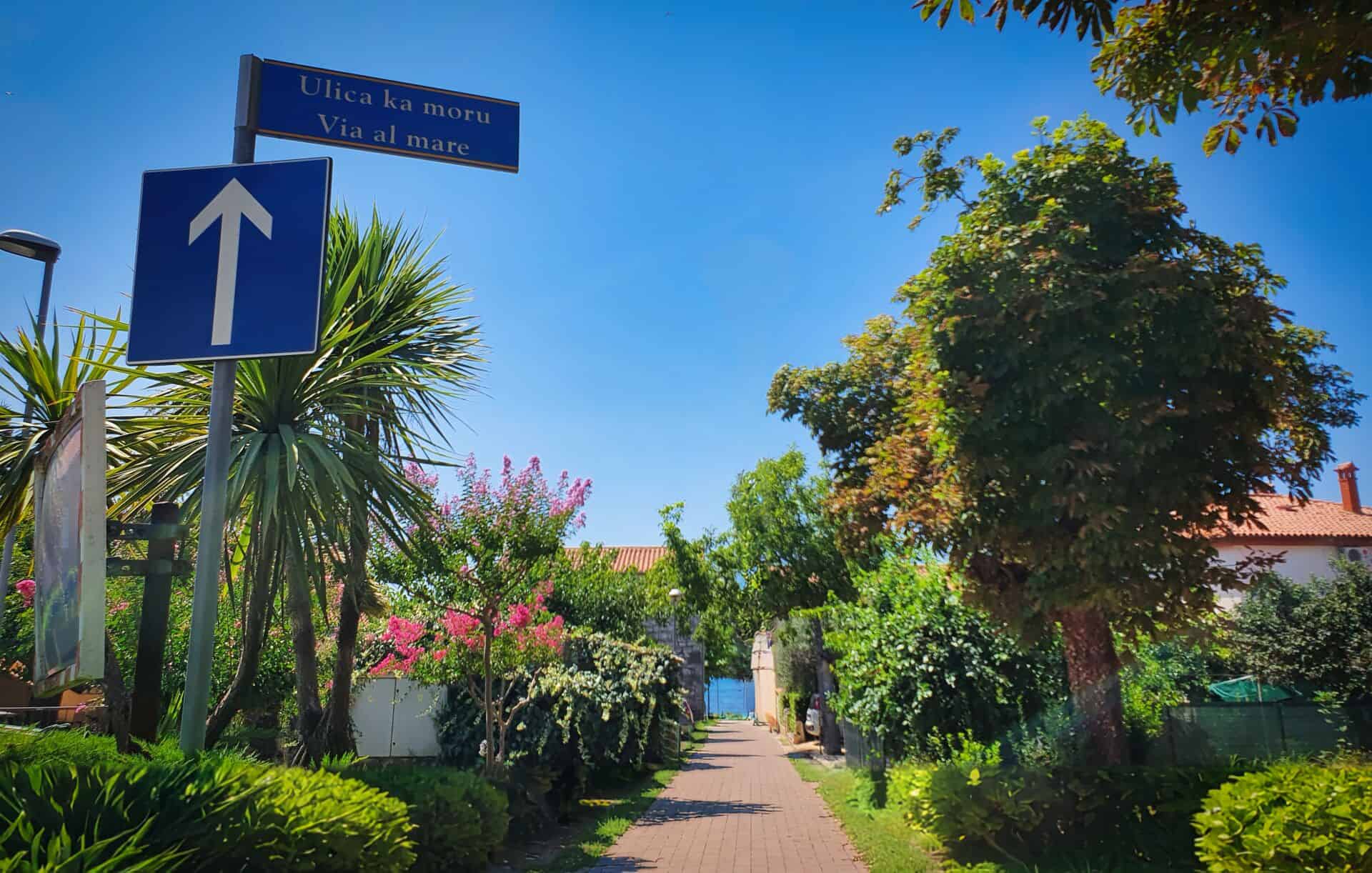 Put ka moru sa zelenilom i znakom